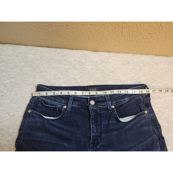 Nydj Women's Blue Solid Stretch Liftxtuck Mid Rise Ankle Ami Skinny Jeans Size 8 - Picture 6 of 8